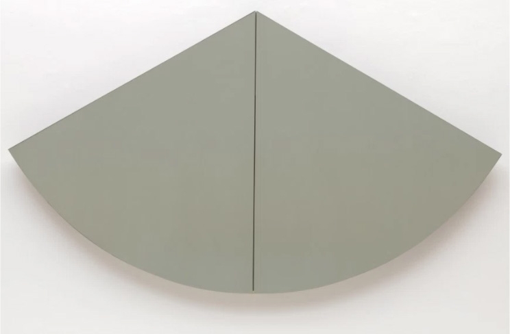 Robert Mangold 1/3 Gray-Green Curved Area