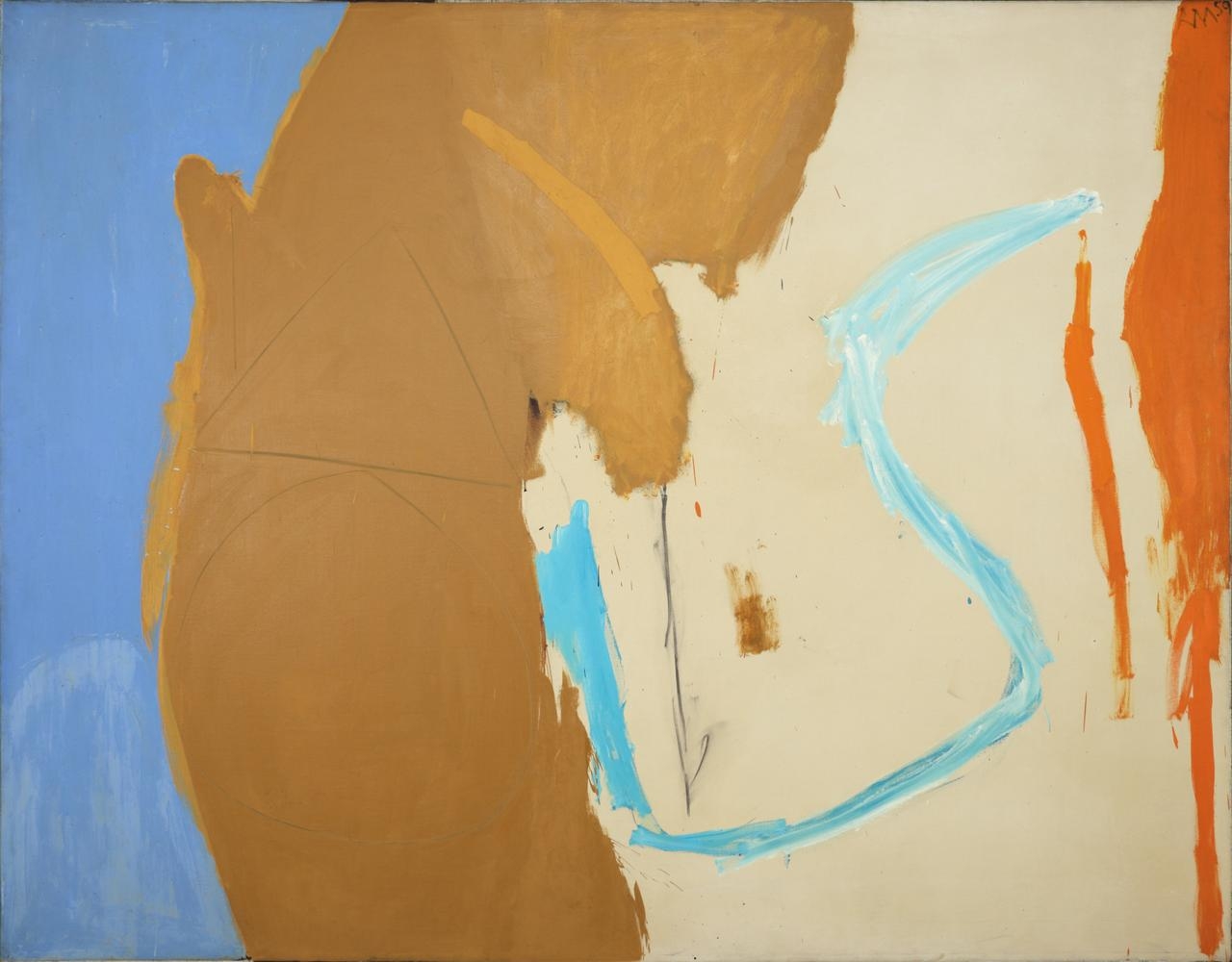 Robert Motherwell
California
1959
oil and charcoal on canvas
69 3/4 x 89 1/2 inches (177.2 x 227.3 cm)&amp;nbsp;