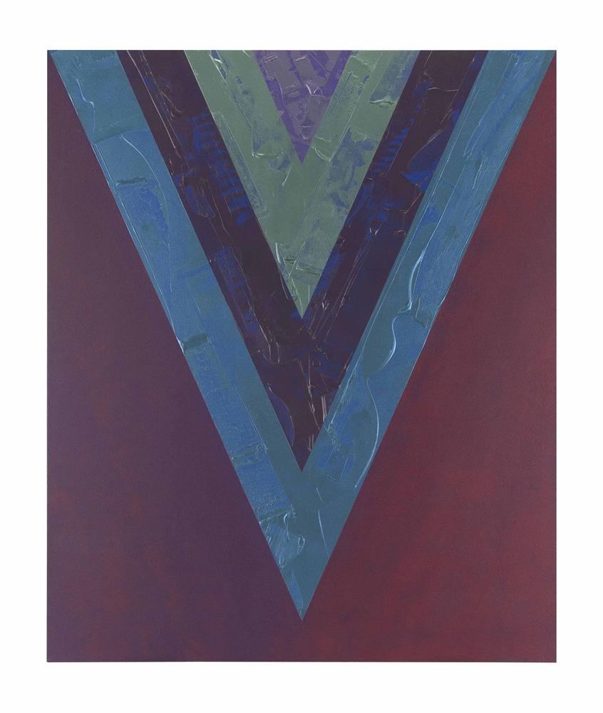 Kenneth Noland
Songs: &amp;quot;Whats New&amp;quot; (Bobby Haggart)
1984
acrylic on canvas
83 1/4 x 69 1/2 inches (211.5 x 176/5 cm)&amp;nbsp;&amp;nbsp;