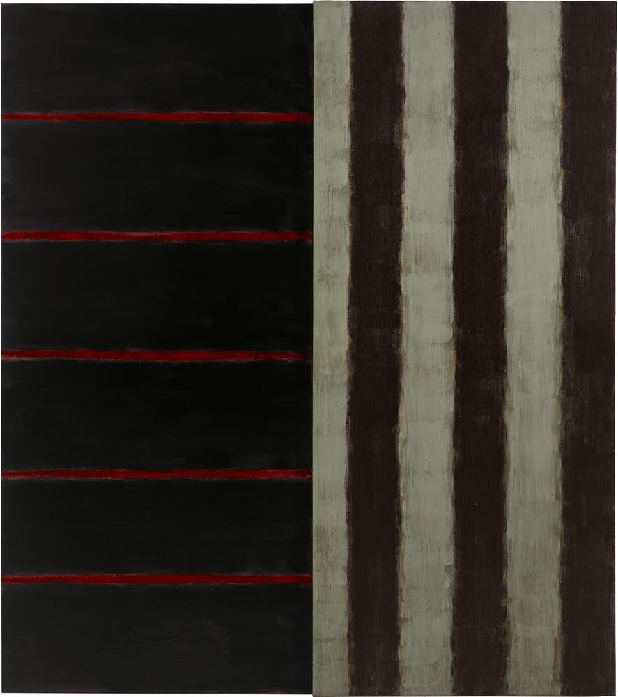 Sean Scully, Red Line Diptych