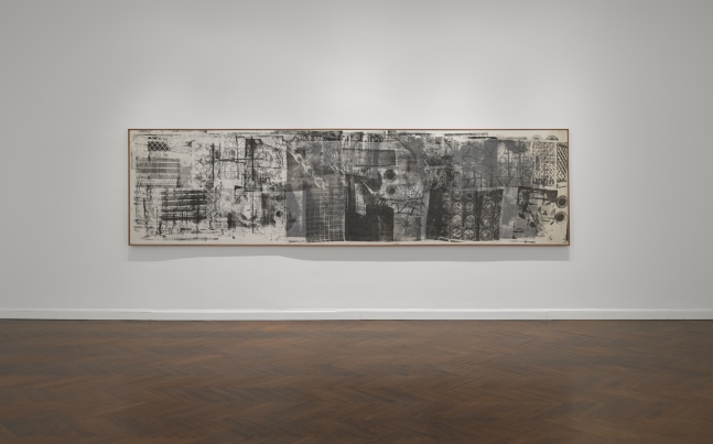 Installation view of Robert Rauschenberg: Exceptional Works, 1971-1999, May 3 - June 11, 2022 at Mnuchin Gallery. &copy; 2022 The Robert Rauschenberg Foundation / Licensed by VAGA at Artists Rights Society (ARS), New York. Photo: Tom Powel Imaging Inc., courtesy of The Robert Rauschenberg Foundation and Mnuchin Gallery, New York.