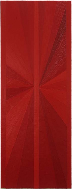 Mark Grotjahn Untitled (Red Butterfly Over Lime Green)