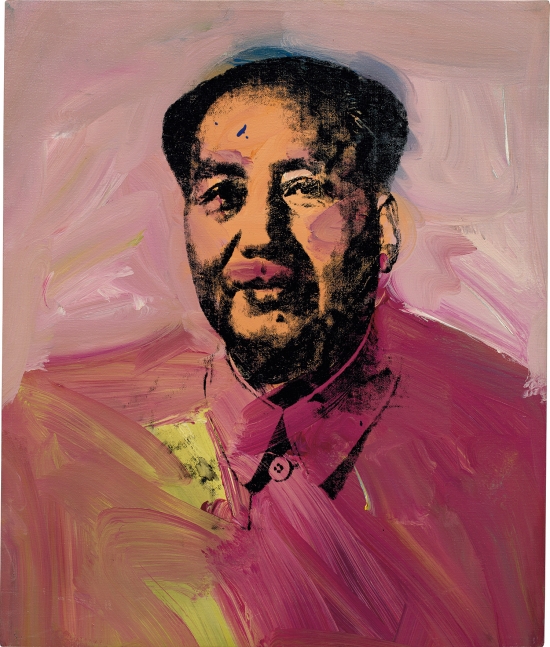 Andy Warhol

Mao

1973

acrylic and silkscreen ink on canvas

26 1/8 x 22 inches (66.4 x 55.9 cm)