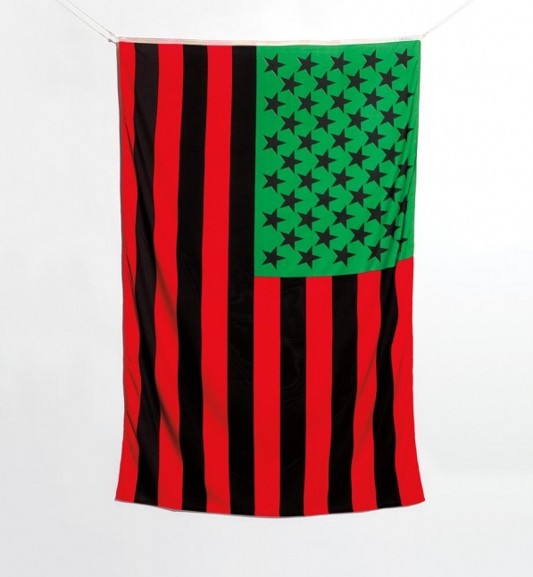 David Hammons
African-American Flag
1990
dyed cotton
85 3/4 x 55 5/8 inches (217.8 x 141.3 cm)