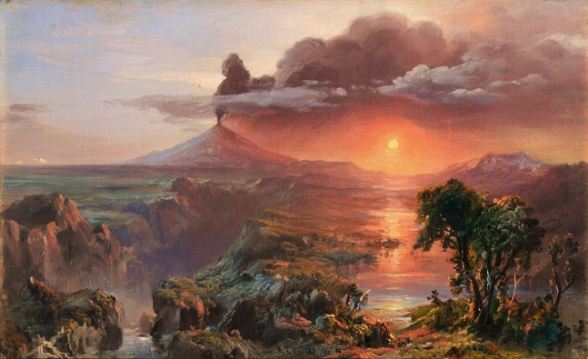 Frederic Edwin Church, Oil Study for Cotopaxi