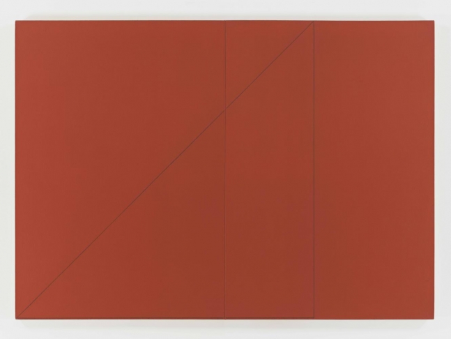 Robert Mangold A Triangle Within Two Rectangles (Red)