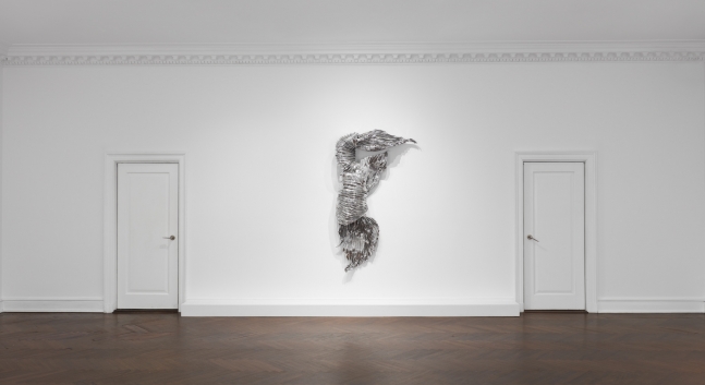 Installation view of&amp;nbsp;Lynda Benglis: Pleated Works,&amp;nbsp;at Mnuchin Gallery, November 2 - December 11, 2021.&amp;nbsp;All Artworks &amp;copy; 2021 Lynda Benglis / Licensed by VAGA at ARS, New York. Photography by Tom Powel Imaging, Inc.