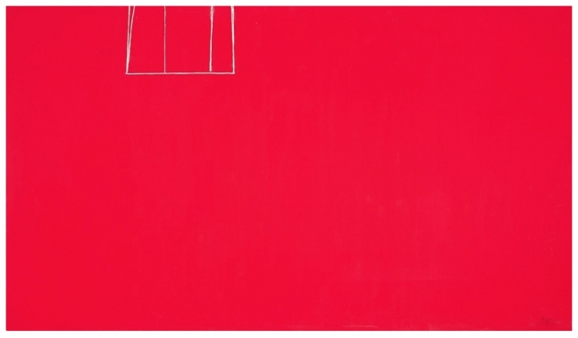 Robert Motherwell Open No. 153: In Scarlet with White Line